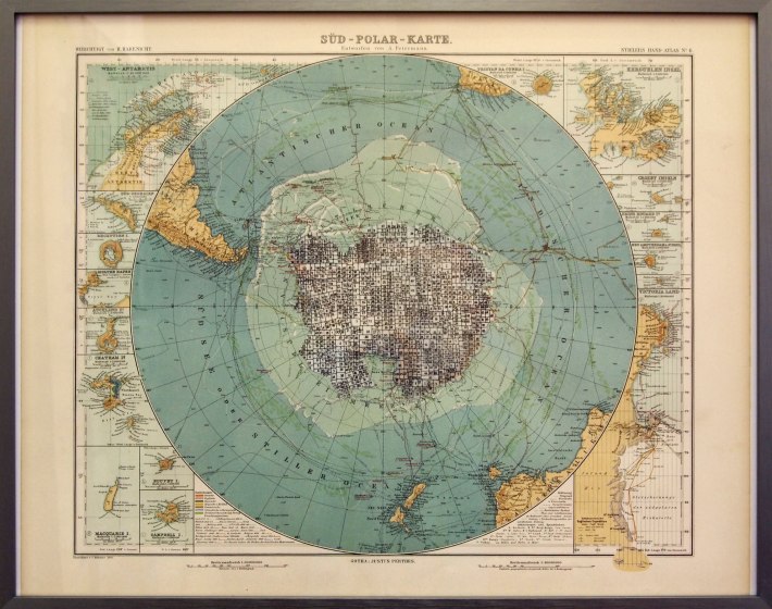 Appropriation (North Pole) / 30x40cm / dessin à l'encre sur polyester, carte / ink drawing on polyester, map